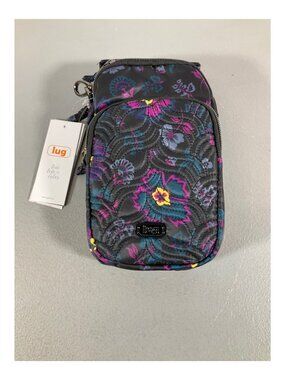 Lug Skeeter Mini Boho Floral Black Convertible Crossbody Hip Pouch - Unisex, Zip